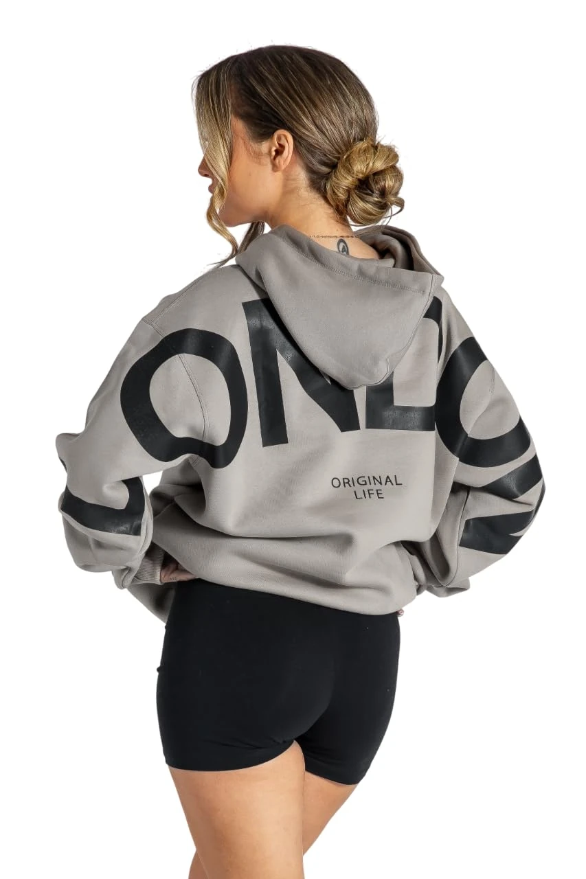 London Hoodies for Women UK Oversized Sweatshirts ladies hood Letter Print Pullover Hoodie Women With Pocket Medium Khaki