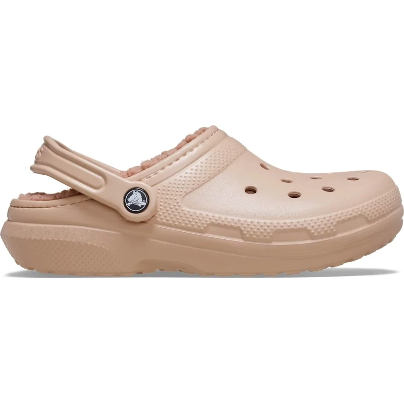 Crocs Unisex Adult, Classic Lined Clog, Pink Caramel, 12 UK Men