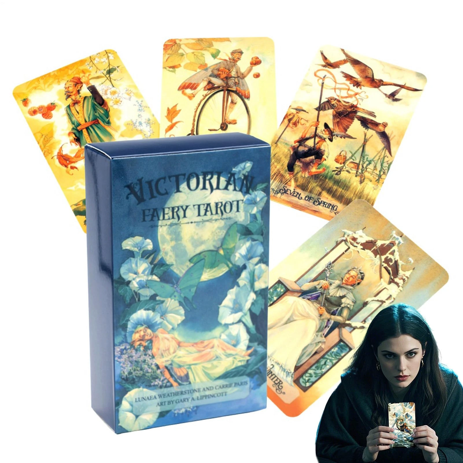 Qzdtue Fairy Tarot, Funny Card Deck, Portable Party Supplies, Cooperative Strategy Toy, 4.06 x 2.36 inches, Ideal Family Gatherings, Christmas Fun, Unique for Entertainment and Divination