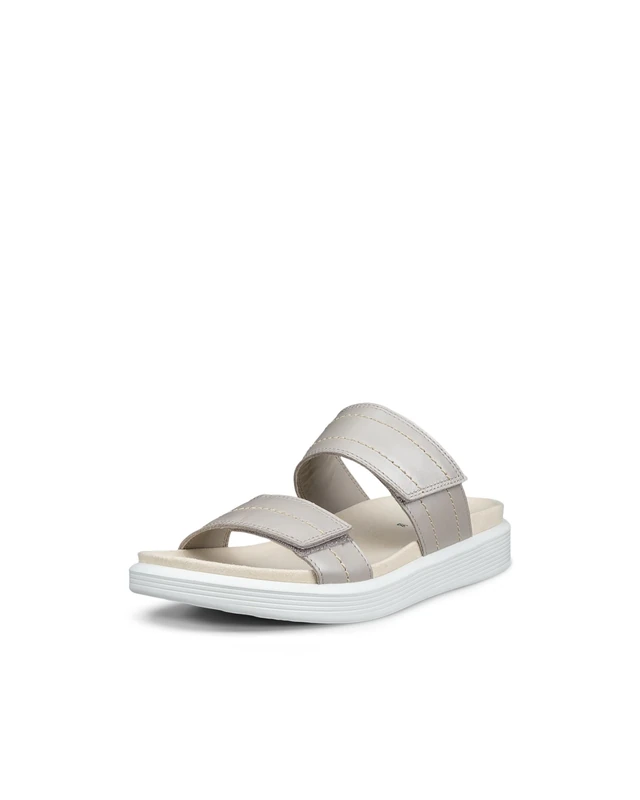 ECCO Women's SOFT SANDAL Slide, Pure Cashmere Metallic, 8.5