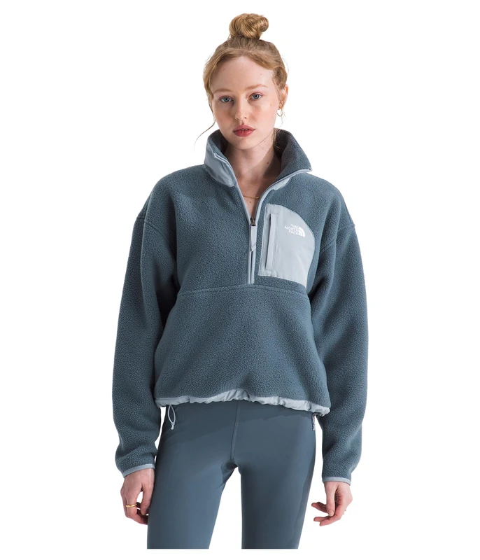 The North Face Women's Yumiori Off Peak 1/2 Zip Sweatshirt, Granite Grey/Frost Grey, L