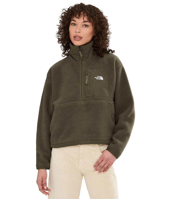 The North Face Women's Yumiori Off Peak 1/2 Zip Sweatshirt, New Taupe Green, XL