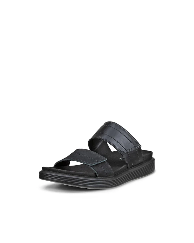 ECCO Women's SOFT SANDAL Slide, Black/Black, 6