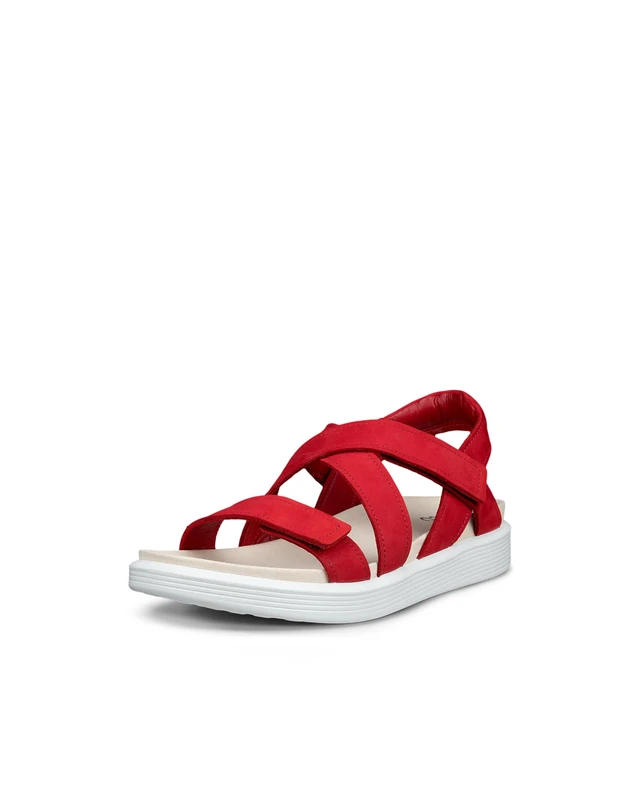 ECCO Women's SOFT SANDAL Cross Strap, Chili Red, 8.5