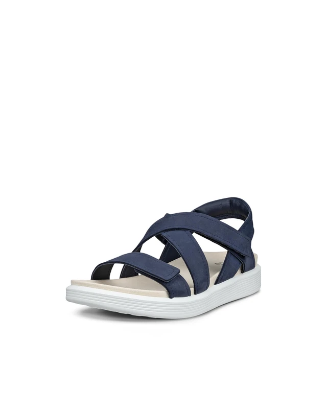 ECCO Women's SOFT SANDAL Cross Strap, Marine, 4