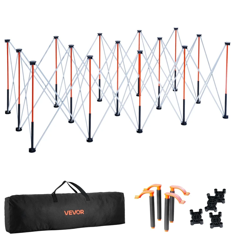 VEVOR Portable Folding Workstand, 2445 x 1255 mm Collapsible Workbench, 2724 kg Weight Capacity, No Assembly Foldable Work Stand with Storage Bag, Table Top NOT Included, for Garage Workshop Outdoor