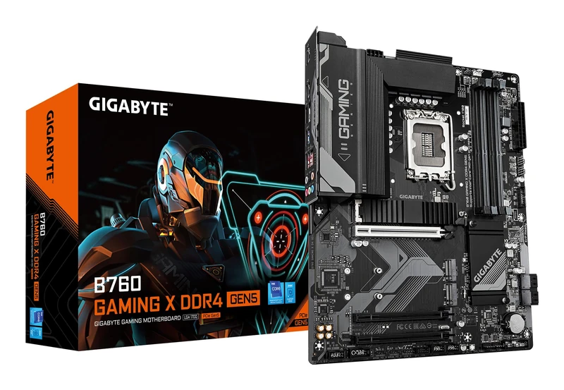GIGABYTE B760 GAMING X DDR4 GEN5 Motherboard - Supports 14th Gen. Intel Core CPUs, 8+1+1 phases VRM, up to 5333MHz DDR4 (OC), 3xPCIe 4.0 M.2, 2.5GbE LAN, USB 3.2 Gen 2