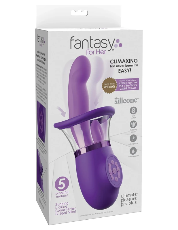 Fantasy for Her Ultimate Pleasure Pro Plus Vibrator, Purple, 24.1 cm