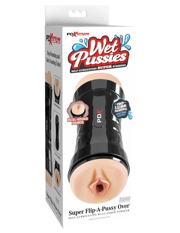 PDX Extreme Wet Pussies - Super Flip-A-Pussy Over Masturbator, Light, 23 cm