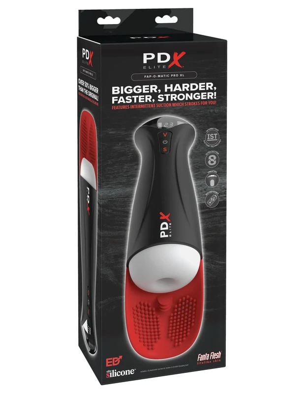 PDX Elite Fap-O-Matic Pro XL Masturbator, White, 34.9 cm