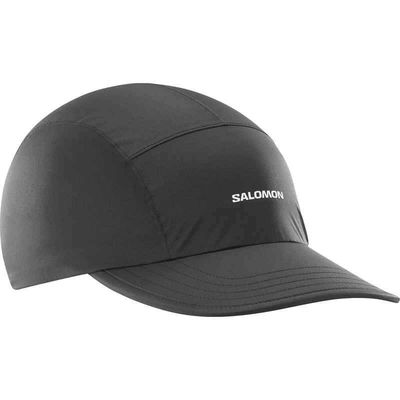 Salomon BONATTI PRO 5P Cap - Waterproof, Breathable, Packable Trail Running Hat for Complete Weather Protection and Comfort in Rain or Snow DEEP Black