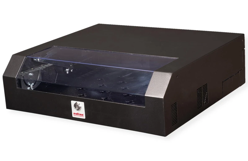 ROLINE Basic 5 HE 19 Inch Wall Housing, Short, Black