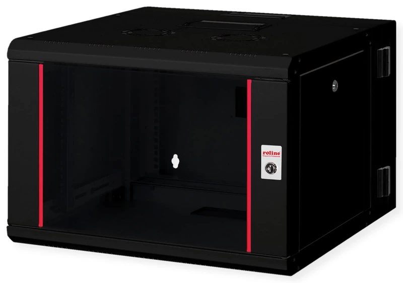 ROLINE Wall Housing 19 Inch Pro 7 HE, 600 x 600 mm, Two-Piece, Swivel, Black