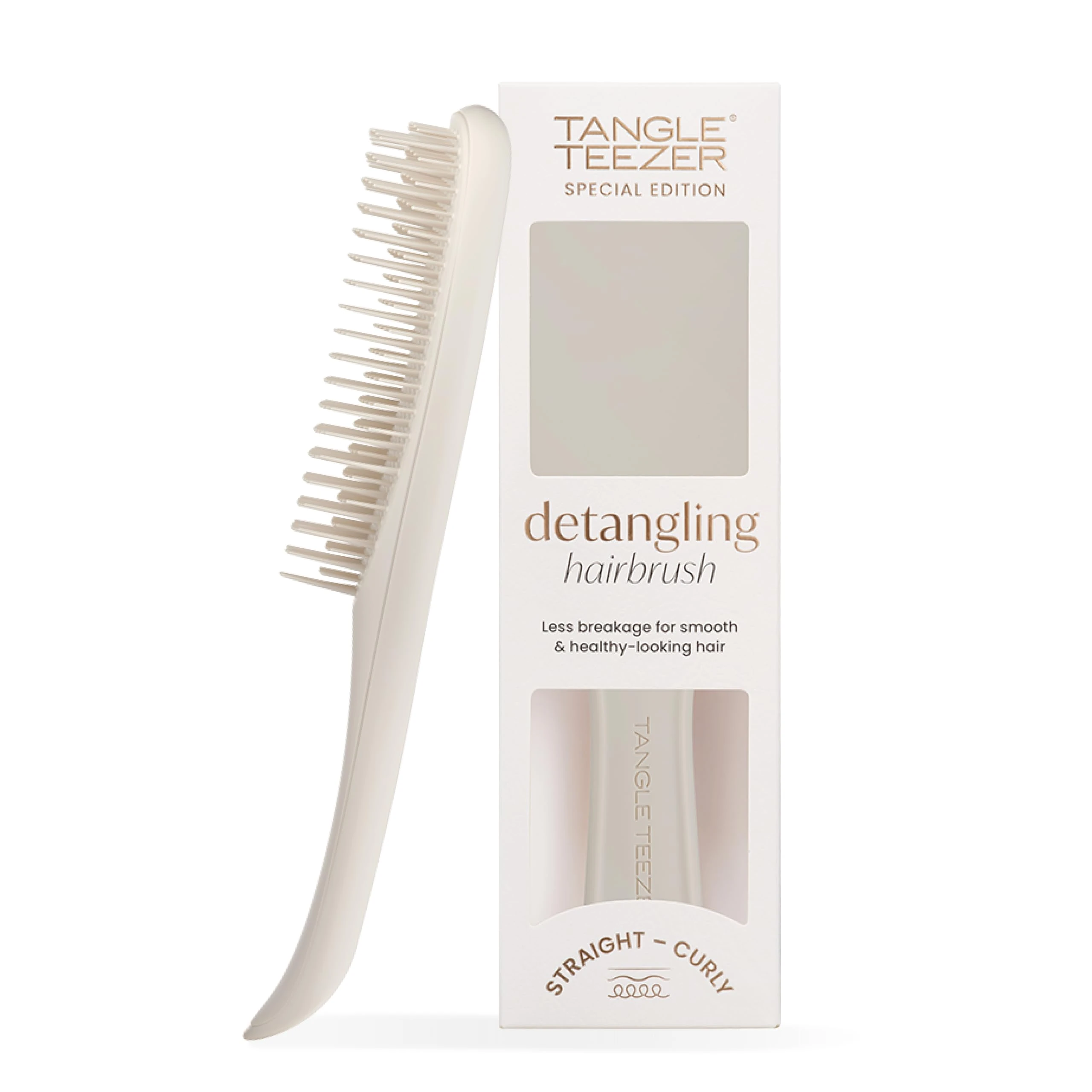 Tangle Teezer Ultimate Detangler Hairbrush, For Wet and Dry Hair, Detangling Brush For All Hair Types, Two-Tiered Teeth Reduce Breakage and Eliminate Knots, Pumice Gray, Matte Finish