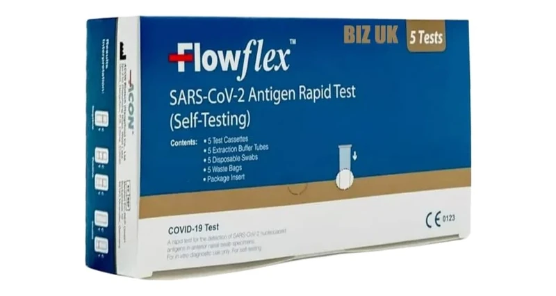 BIZ UK Flowflex Lateral Test Kit Covid-19 - 5 Pack Home Test