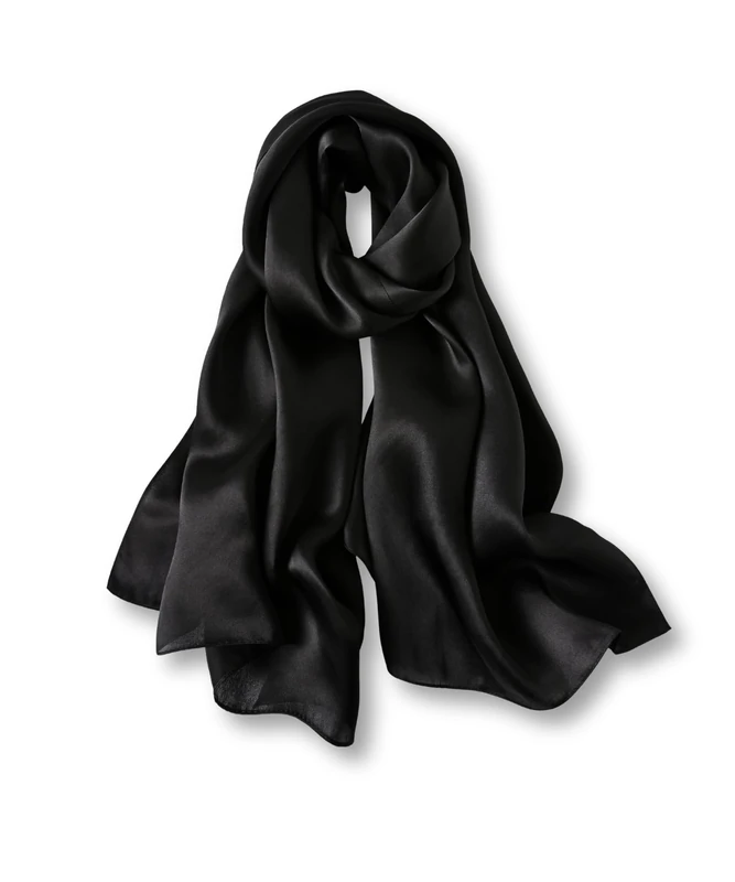 PoeticEHome 100% Mulberry Silk Long Scarf for Women - Oblong Shawl Wrap for Head, Neck and Hair, Gift Wrapped