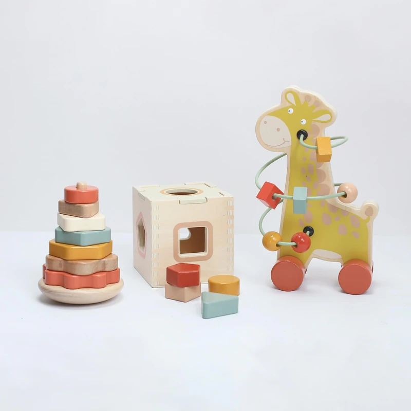 trois kilo sept Set of 3 Wooden Baby Games