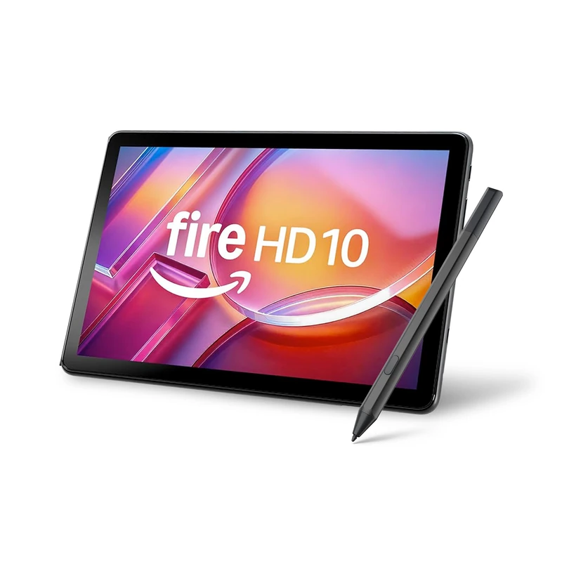 Amazon Fire HD 10 tablet, 10.1" vibrant Full HD screen + Amazon Stylus Pen - Image 1