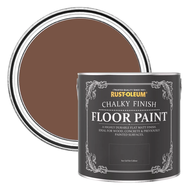Rust-Oleum Scratch-Resistant Floor Paint in Chalky Finish - Faded Ember 2.5L