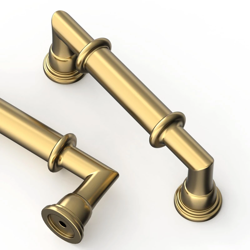 Asidrama 10 Pack 3 Inch(76mm) Champagne Bronze Kitchen Cabinet Handles, Cabinet Pulls Kitchen Cabinet Hardware for Cupboard Drawer Pulls 2281
