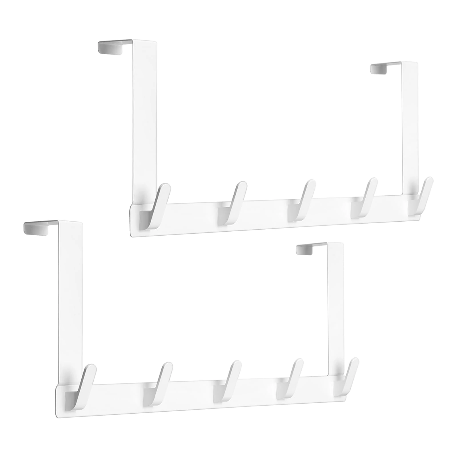 Over Door Hooks, 2 Pack Door Hanger Hook Heavy Duty Over The Door Towel Rack Coat Hooks for Hanging Towels Clothes Hat Bags Robes