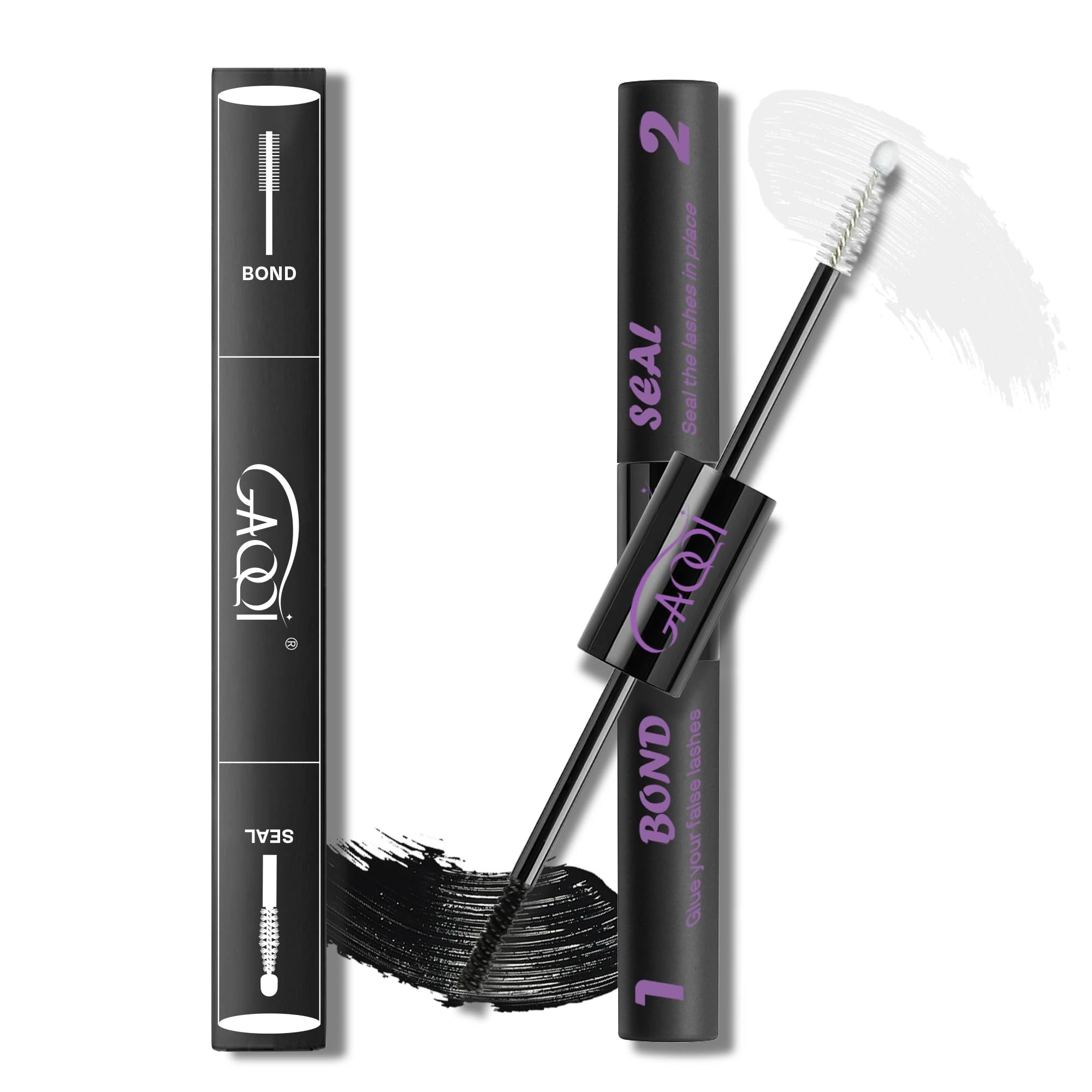 GAQQI Lash Cluster Glue, Lash Bond and Seal Waterproof Eyelash Glue for Eyelash Clusters, Strong Hold Adhesive for DIY Use, Latex-Free Safe Formula