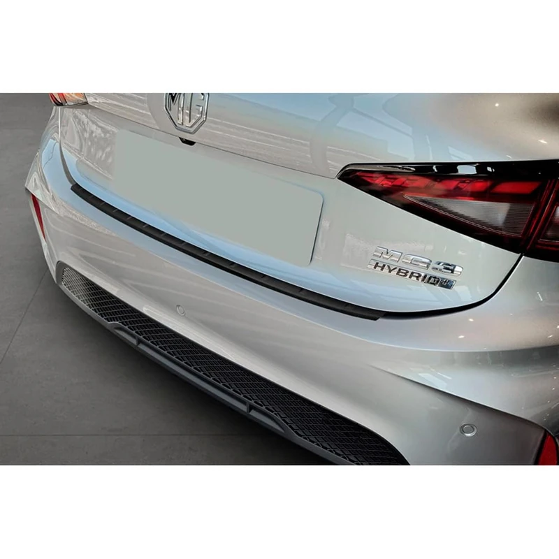 Avisa Matt Black Stainless Steel Rear bumper protector compatible with MG 3 III 2024- 'Ribs' - Image 1