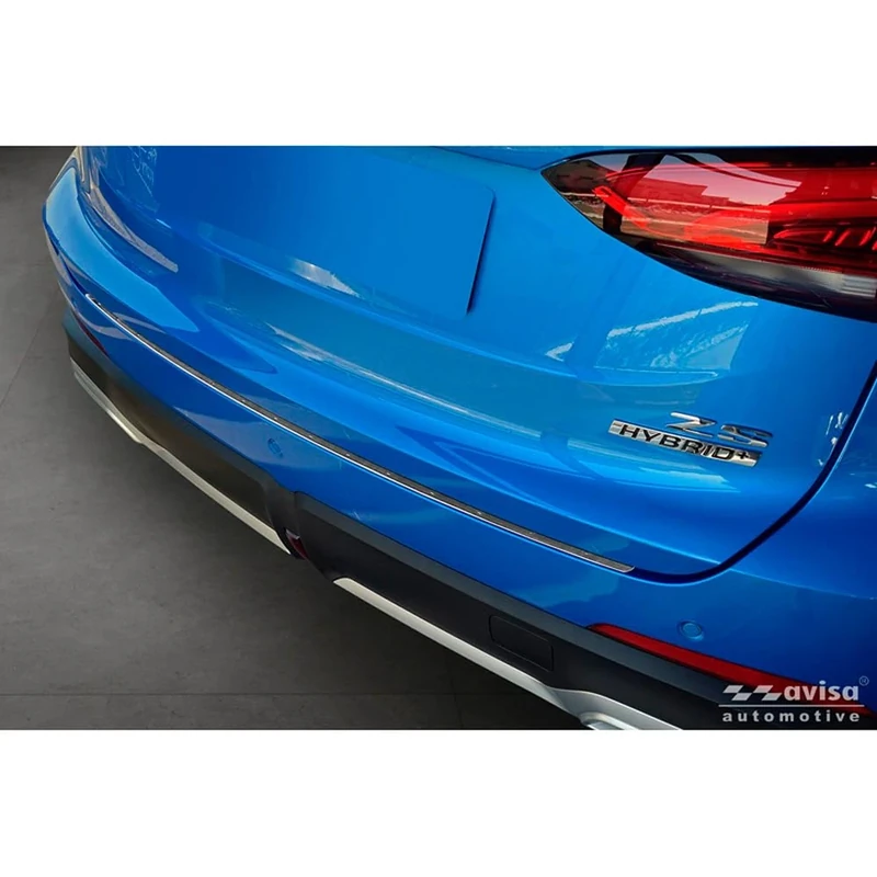 Avisa Stainless Steel Rear bumper protector compatible with MG ZS II 2024- 'Ribs', Silver