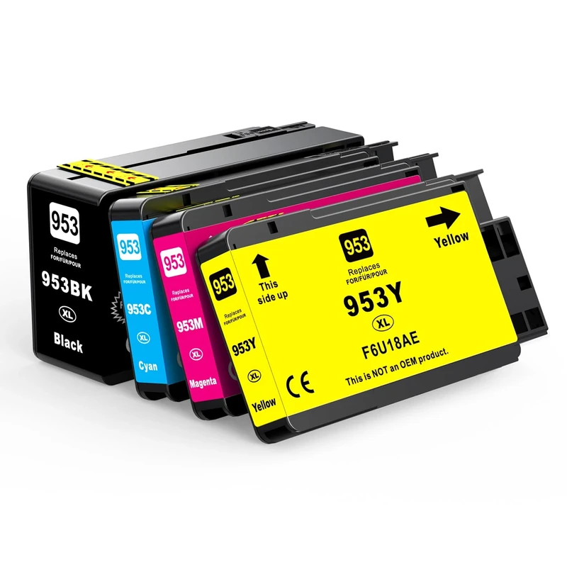 Kuva 953XL 953 XL Ink Cartridges Multipack Replacement for HP 953XL Ink Cartridges Compatible with HP Officejet Pro 7720 7740 7730 8710 8720 8210 8715 8725 8730 (Black Cyan Magenta Yellow)