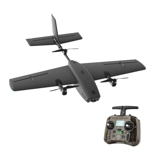 RCARTOYRTR Cruza T2 VTOL Remote Control Aircraft, 2.4GHz EPP Aircraft Indoor and Outdoor Flying Toy with FPV Camera Mount and Flight Controller, RC Flying Toy and Gifts for 14+ (RTF Version)