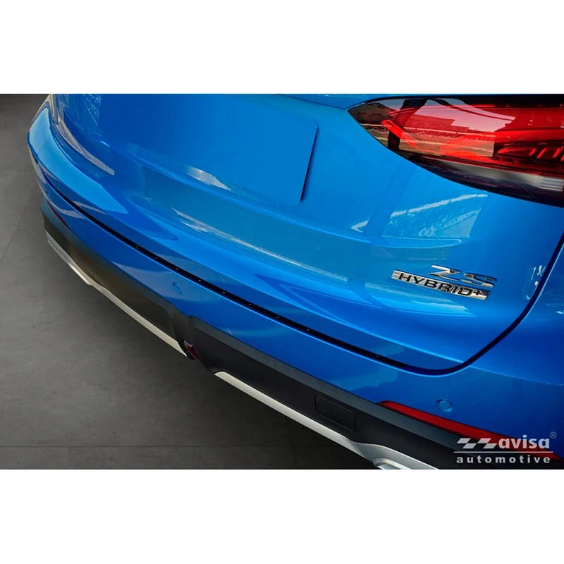 Avisa Matt Black Stainless Steel Rear bumper protector compatible with MG ZS II 2024- 'Ribs'