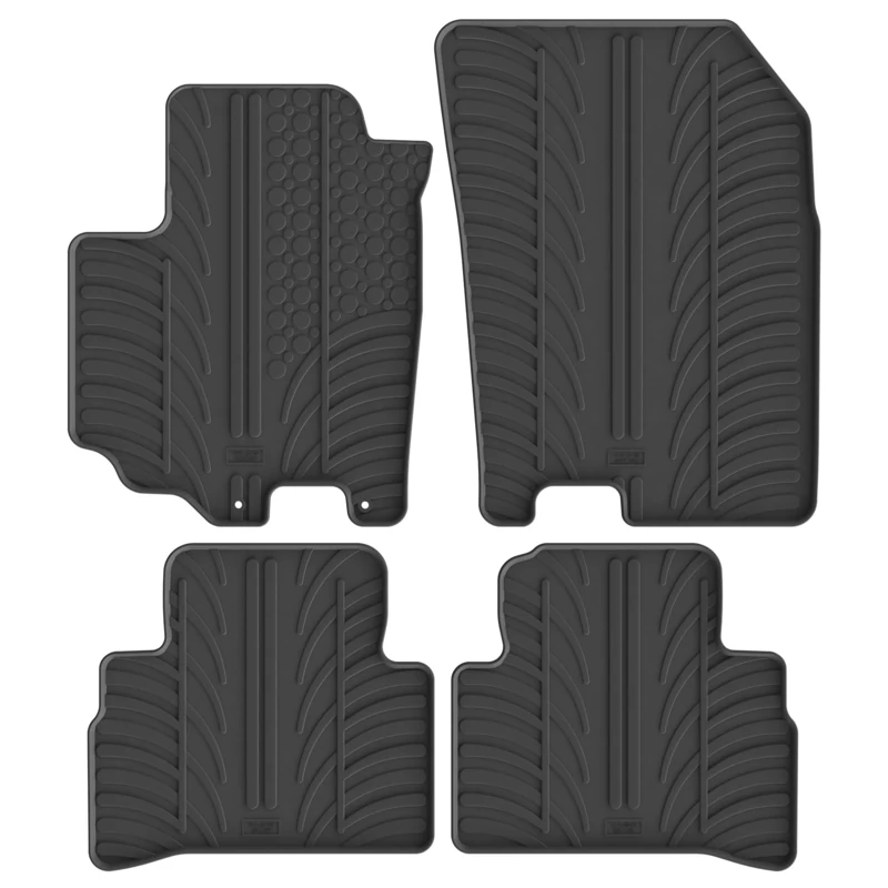 Gledring Set of Rubber Mats Compatible with Suzuki Vitara (LY) Hybrid 2020 Onwards (T Profile 4 Pieces + Mounting Clips)