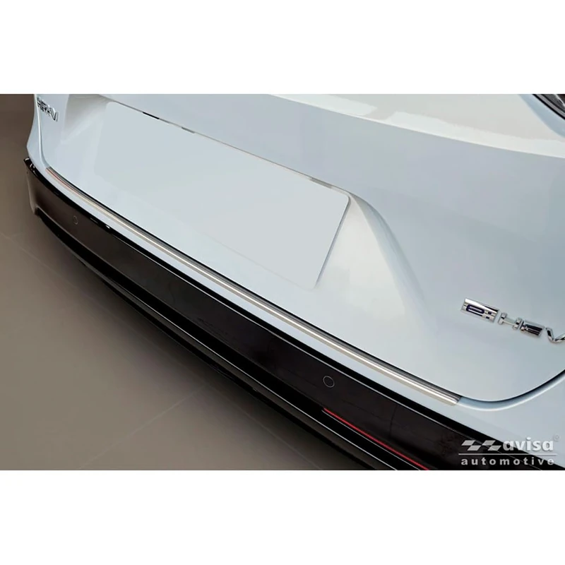 Avisa Stainless Steel Rear bumper protector compatible with Honda HR-V III 2021- 'Ribs', Silver