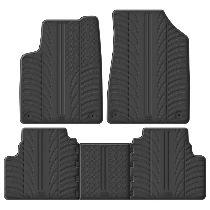 Gledring Set of rubber mats compatible with Dongfeng Box EV 2024 (T profile, 5 pieces)
