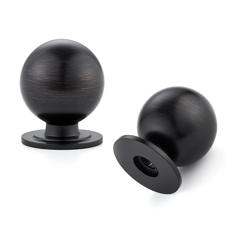 Oil Rubbed Bronze Cabinet Knobs, 24 Pack Round Dresser Knobs 0.95" Diameter
