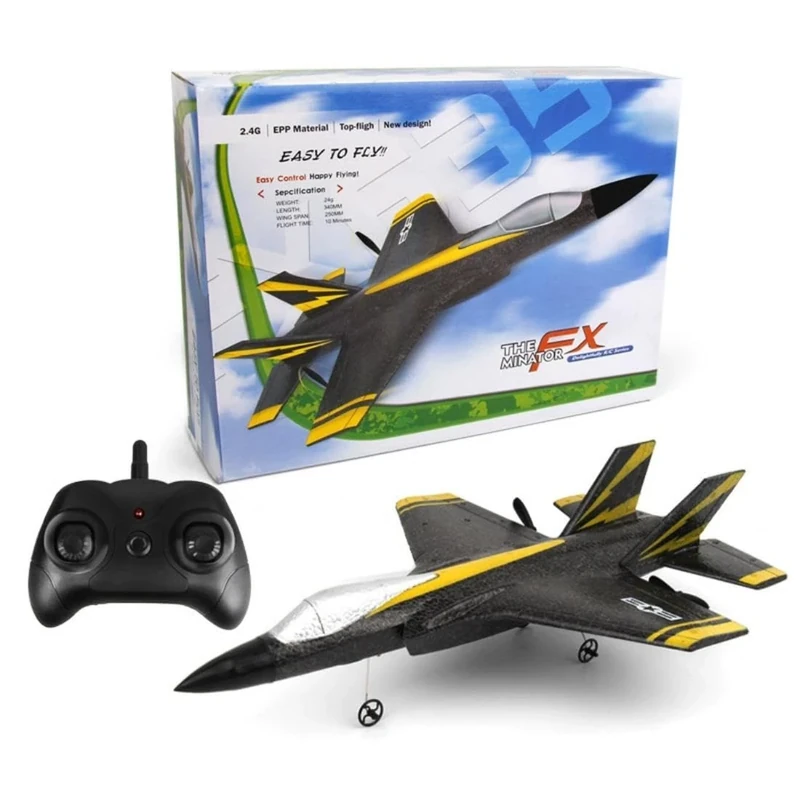 FX635 F-35 RC Glider - 2 Channel Foam Fighter Jet for Beginners
