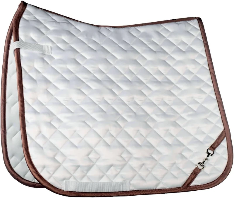 HKM Golden Bit Saddle cloth White Pony Gp