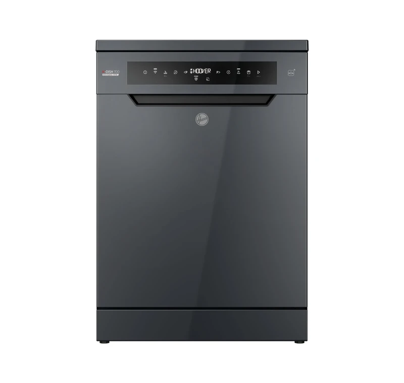 Hoover H-DISH 700 HF 4A4S3PSA-80 Free Standing Full Size Dishwasher, 14 Place Settings, Graphite, A Rated