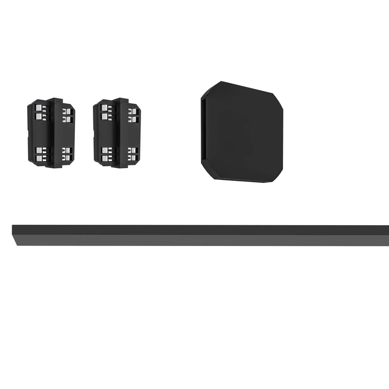 Eglo Extension Set for Track Plus Rail System, Ceiling Extension, Accessory, Black Plastic, 100 cm Length