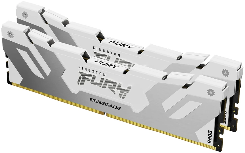 Kingston FURY Renegade DDR5 Silver/White XMP 48GB (2x24GB) 8800MT/s CL42 CUDIMM Desktop Gaming Memory Kit of 2 - KF588CU42RWK2-48