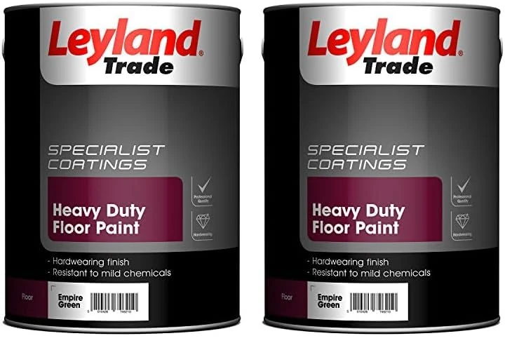 Leyland Trade Heavy Duty Floor Paint - Empire Green 5L (Pack of 2)