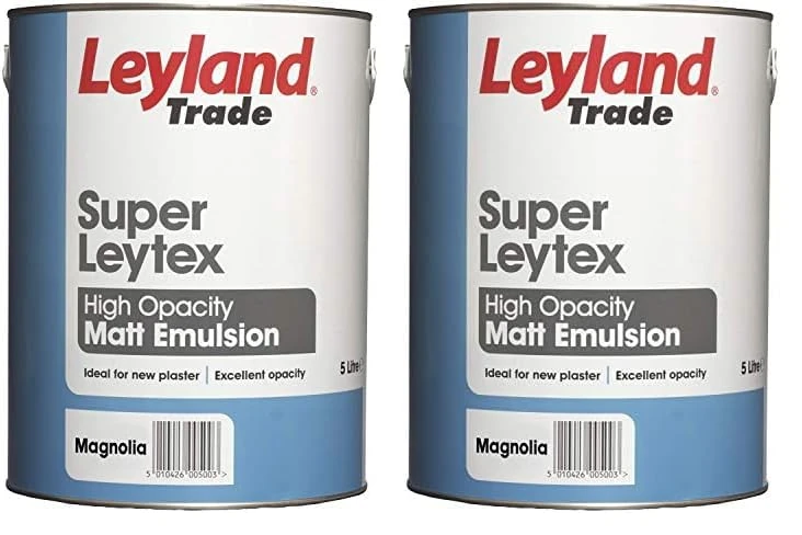 Leyland Trade 264711 One Coat Gloss Paint - Magnolia 5L (Pack of 2)