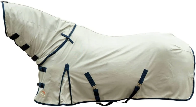 HKM Rain II Fly rug with detachable neck part Grey 6'4