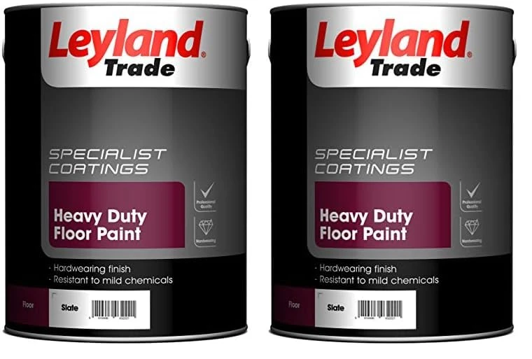 Leyland Trade Heavy Duty Floor Paint - Slate 5L (Pack of 2)