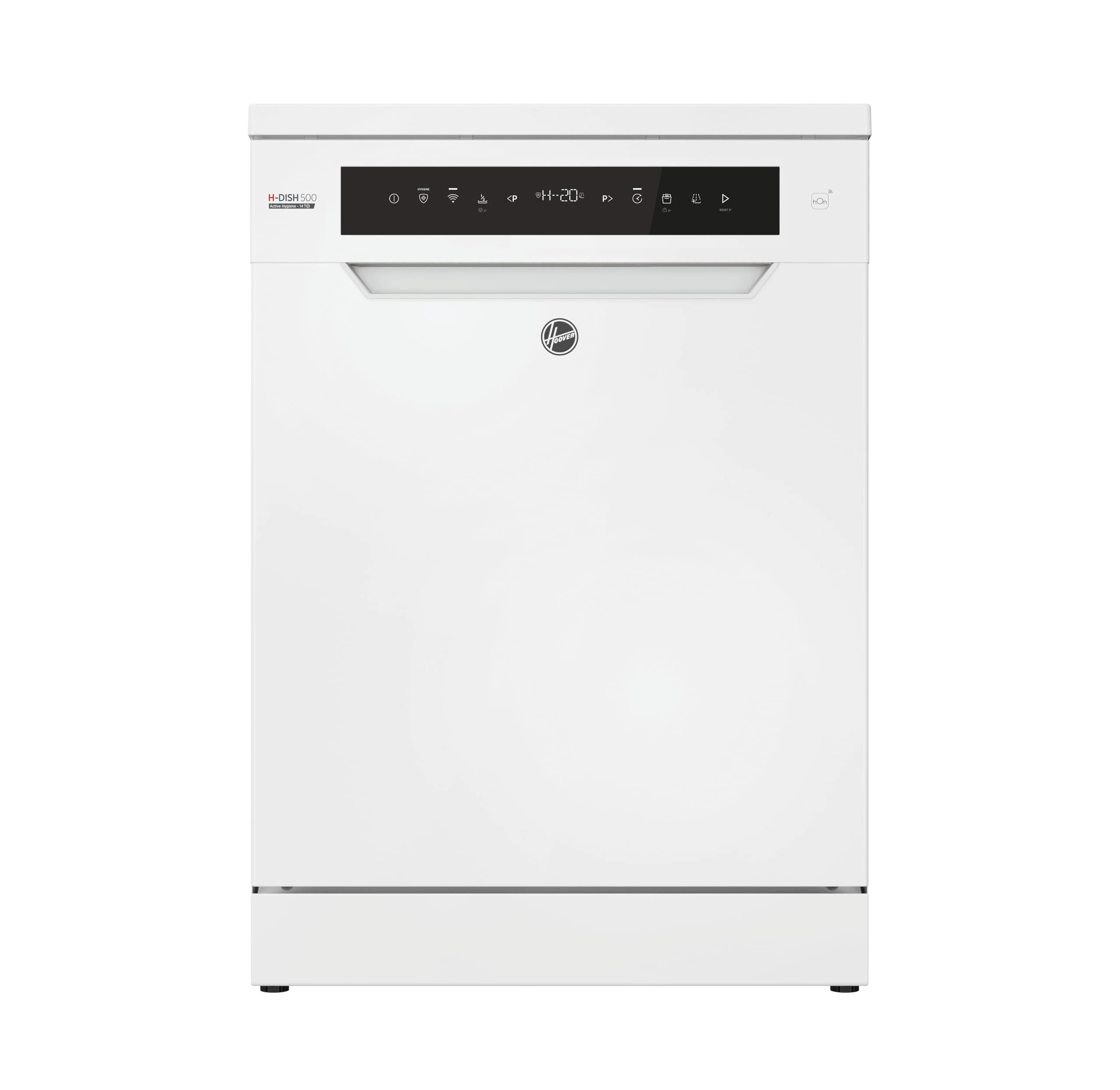 Hoover H-DISH 500 HF 4B7F0W-80 Free Standing Full Size Dishwasher, 14 Place Settings, White, B Rated