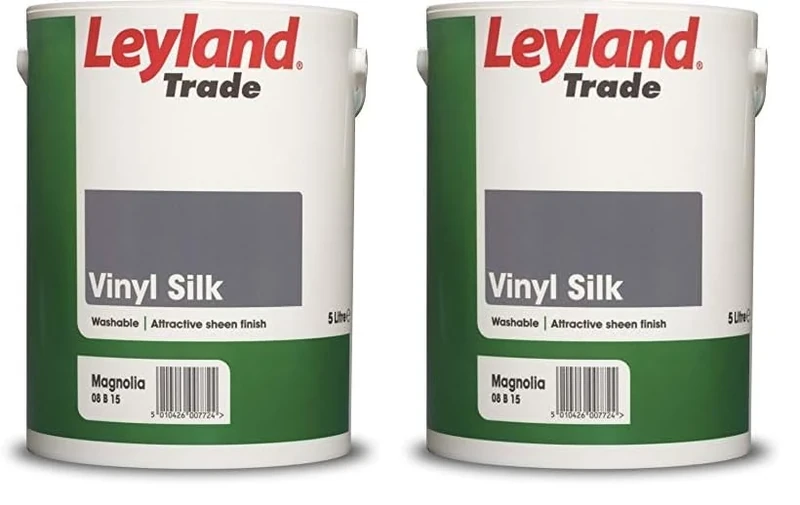 Leyland Trade 264863 Vinyl Silk Emulsion Paint - Magnolia 5L (Pack of 2)