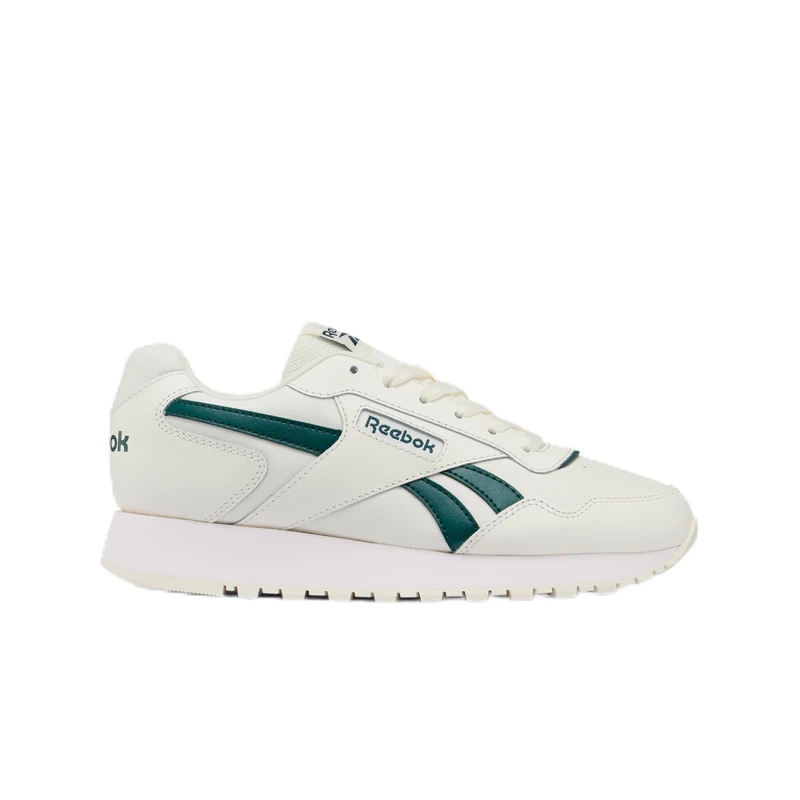 Reebok Women's Glide Trainers, Chalk/Chalk/Metal Green, 44 EU