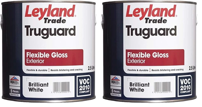 Leyland Trade Flexible Exterior Gloss - Brilliant White 2.5L (Pack of 2)
