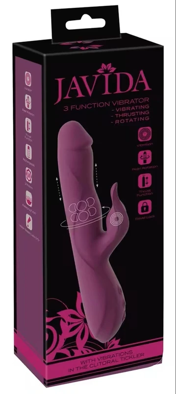 Javida 3 Function Vibrator Thrusting Purple 25.0-26.3 cm
