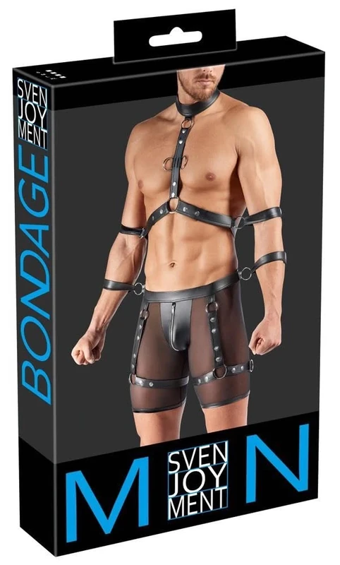 Svenjoyment Bondage Men's Harness and Pants Black M